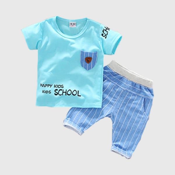 Casual Happy Kids School Summer Set