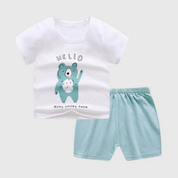 Hello Bear Shorts Set - Pure Cotton