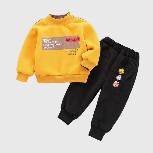 Thick And Warm Reversible Dream Set Yellow