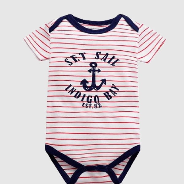 Set Sail Striped Pure Cotton Onesie