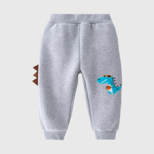 Full Length Dino Joggers In Grey