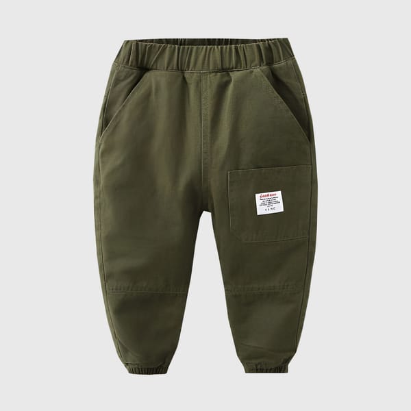 Stylish Olive Green Leo Chinos For Boys