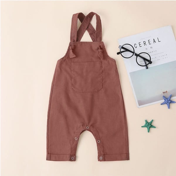 Stylish And Comfortable Cooper Brown Cotton Playsuit