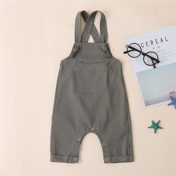 Stylish And Comfortable Cooper Grey Cotton Playsuit