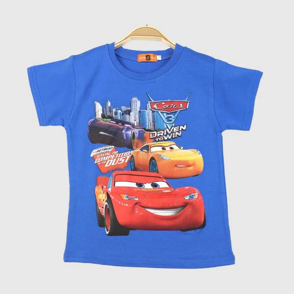 Blue Cars Printed T-Shirt: A Stylish Statement Of Comfort