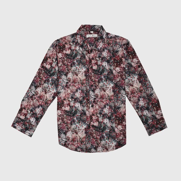 Wine Floral Vacay Shirt - Embrace Tropical Vibes With Style
