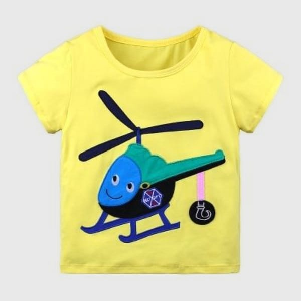 Elevate Your Style With Our Heli Embroidery T-Shirt