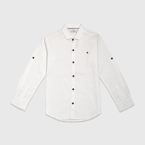 Classic White Cotton Full Sleeve Shirt From India