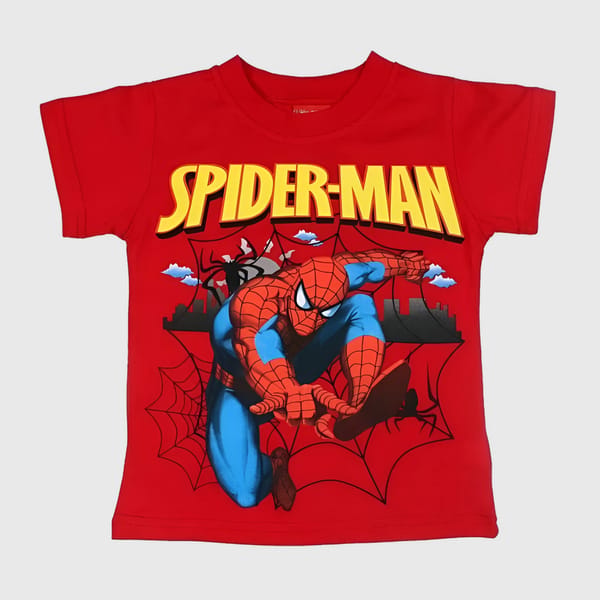 Marvel Spiderman Printed Red T-Shirt - Feel The Superhero Vibes