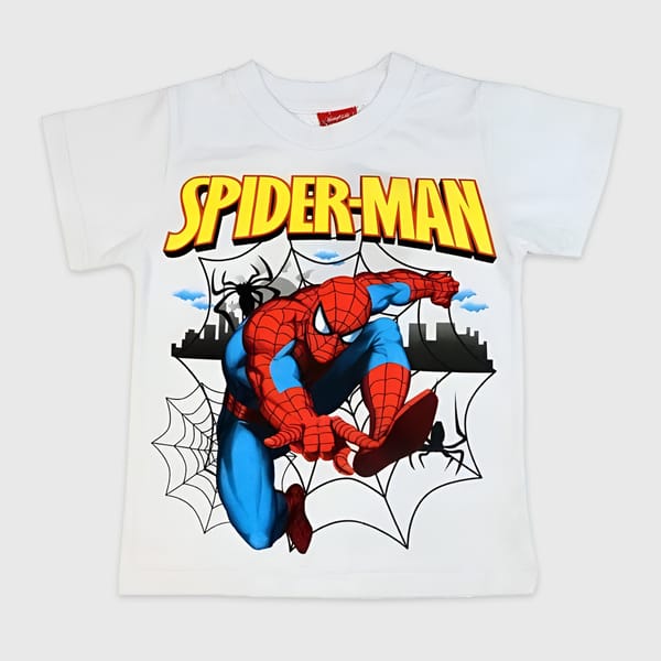 Spiderman Printed T-Shirt White