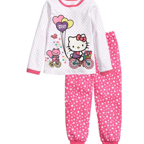 Hello Kitty Printed Pink T-Shirt Set