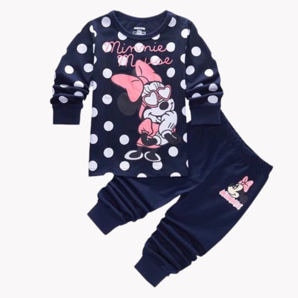 Mini Mouse Printed Black T-Shirt Set