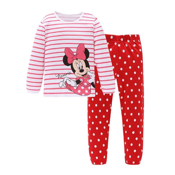 Mini Mouse Printed Red Stripes T-Shirt Set