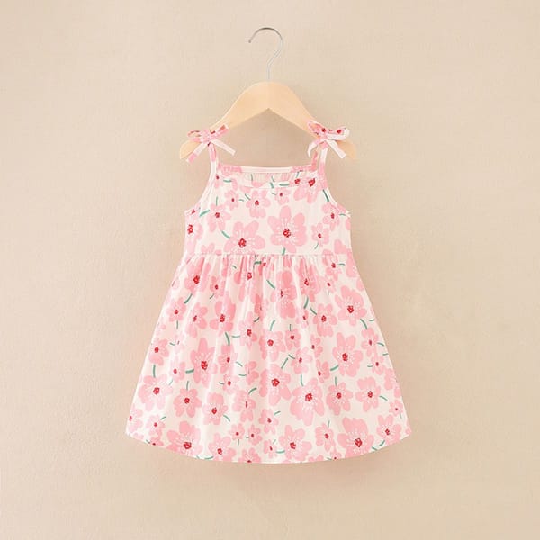 Jasmine Pure Cotton Summer Dress - Pink
