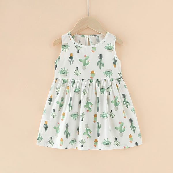 Pure Cotton Summer Dress – Cactus Print