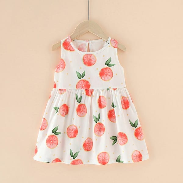 Pure Cotton Summer Dress – Fruit Print