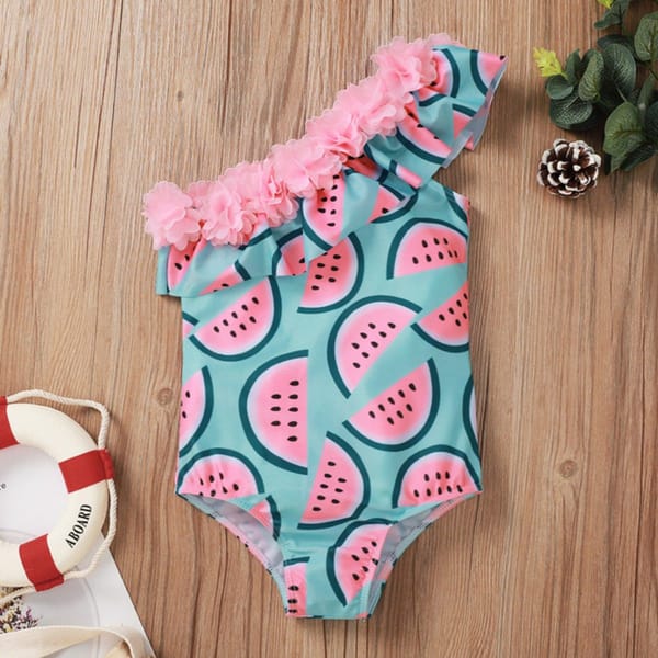 Stylish Pink One-Shoulder Celine Swimsuit