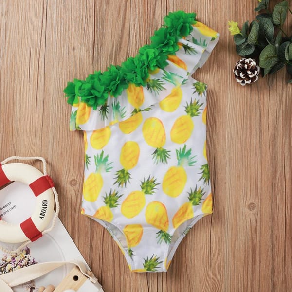 Stylish Yellow One-Shoulder Celine Swimsuit