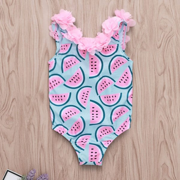 Stylish Watermelon Printed Low Back Dion Swimsuit
