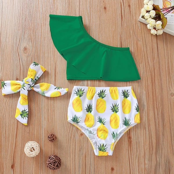Stylish Eva Swimsuit With One Shoulder Top And Printed Bottom