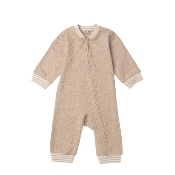 Organic Cotton Beige Leah Jumpsuit For Babies