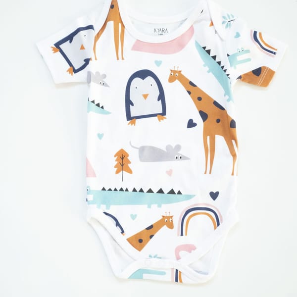 Organic Cotton Scandinavian Safari Onesie/Bodysuit