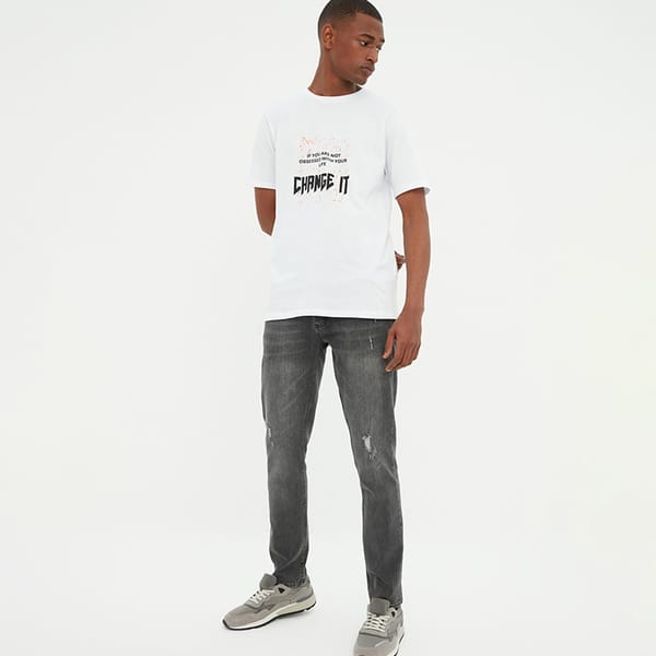 Washed Slim Fit Jeans