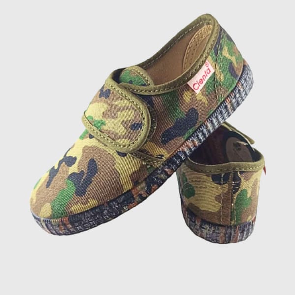 Cienta Kakhi Camou Kids Shoes