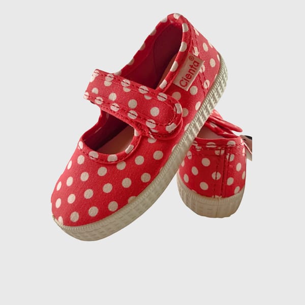 Cienta Rojo Polka Kids Shoes