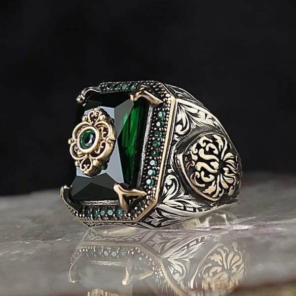 Retro Turkish Signet Ring for Men – Vintage-Inspired Style