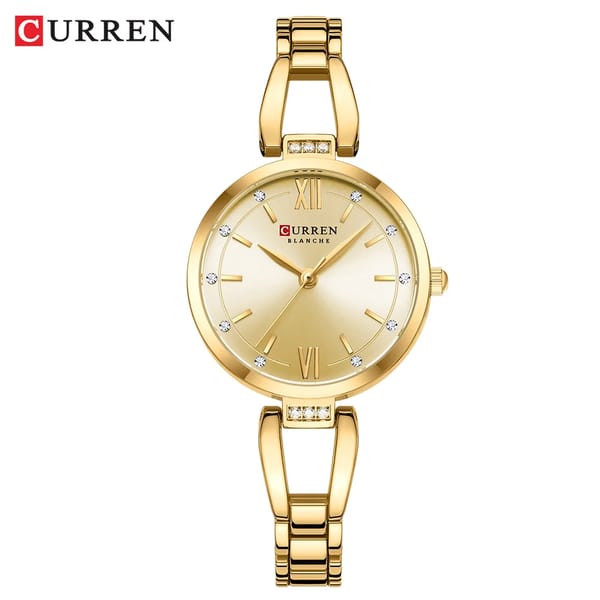 Luxury Quartz Women's Watch with Rhinestone Design