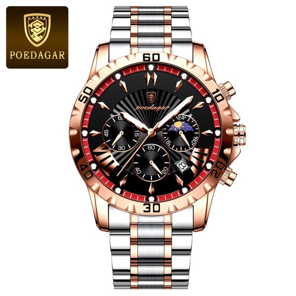 Luxury High-Quality Men's Watch - Waterproof Stainless Steel Chronograph