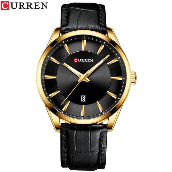 Quartz Men's Watch with Leather Strap – Elegant, Durable, and Functional