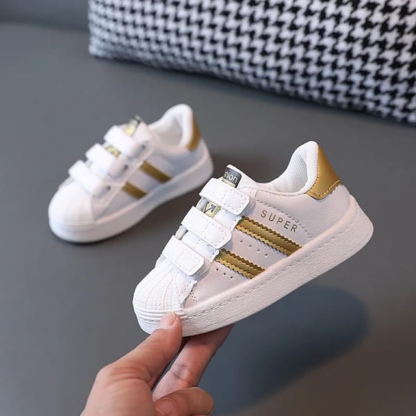 Kids' Breathable Non-Slip Sneakers - Hook & Loop Closure