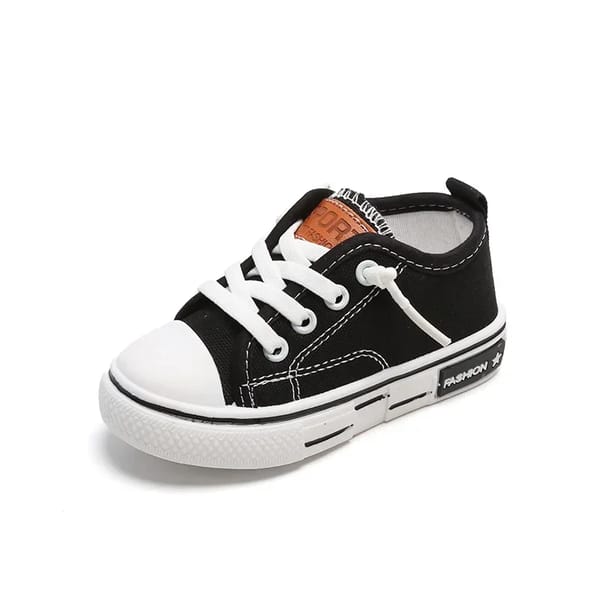 Canvas Lace-Up Sneakers - Anti-Slip Casual Shoes
