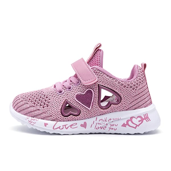 Girls' Light Mesh Sneakers - Breathable Anti-Slip Sport Shoes