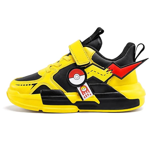 Kids Cartoon Sneakers - Breathable PU Leather Running Shoes for Boys
