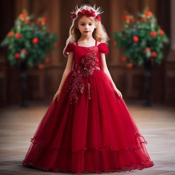 Luxury Children's Evening Dress - Ball Gown for Special Occasions