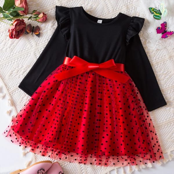 Long Sleeve Party and Christmas Dress for Girls