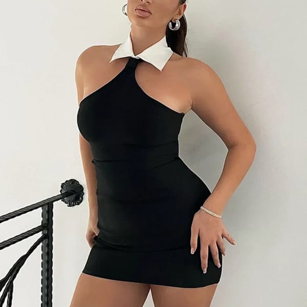 Halter Sleeveless Mini Dress for Women – Fashionable and Stylish