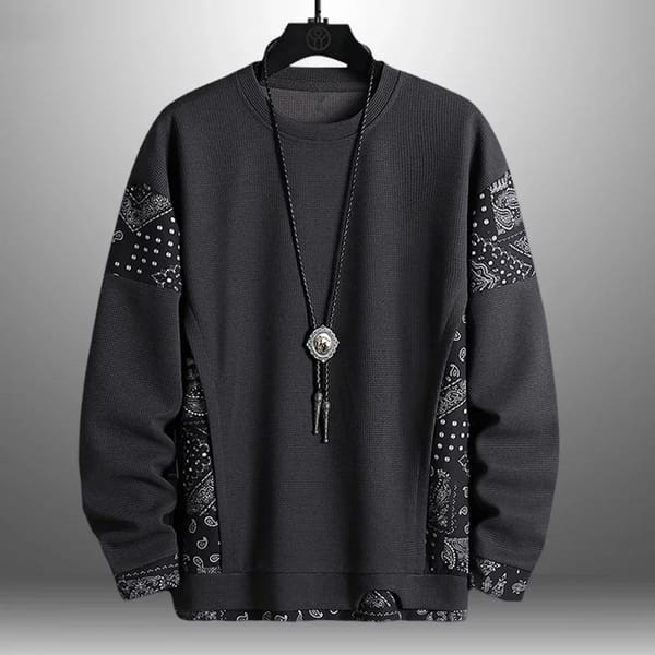 Oversized Patchwork Hoodie – Casual Hip-Hop Style Sweatshirt