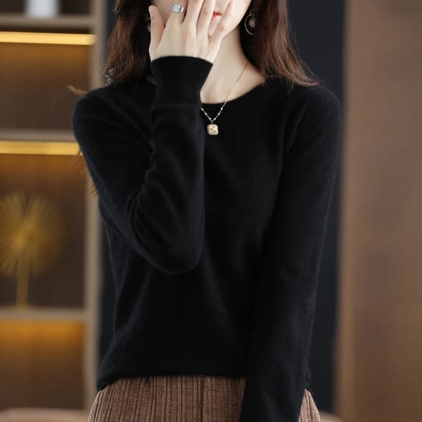 100% Pure Wool Women's Sweater – Soft and Warm Knitted Pullover