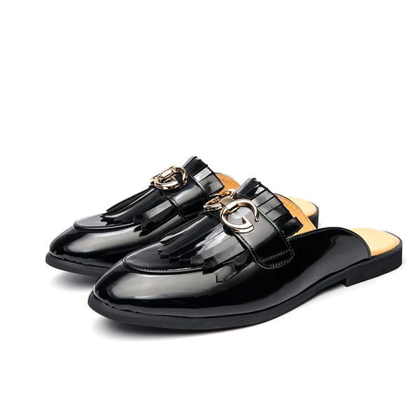 Patent Leather Mules – Stylish Indoor & Outdoor Casual Loafers