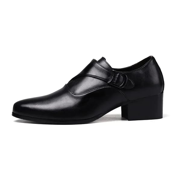 Men's High Heel Leather Oxford Shoes – Elegant Elevator Business Footwear
