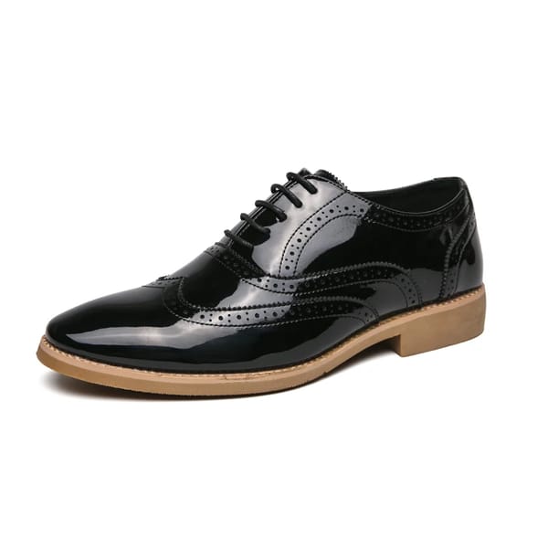 Luxury Golden Brogue Shoes for Men – Perfect for Formal and Casual Occasions