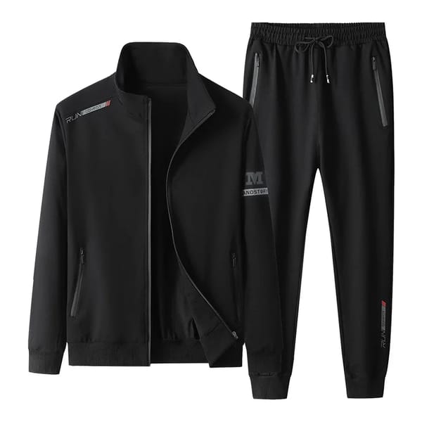 Casual Sports Tracksuit Set with Sweatpants and Jacket