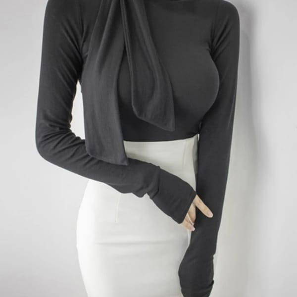 Women's Solid Off-Shoulder Long Sleeve T-Shirt