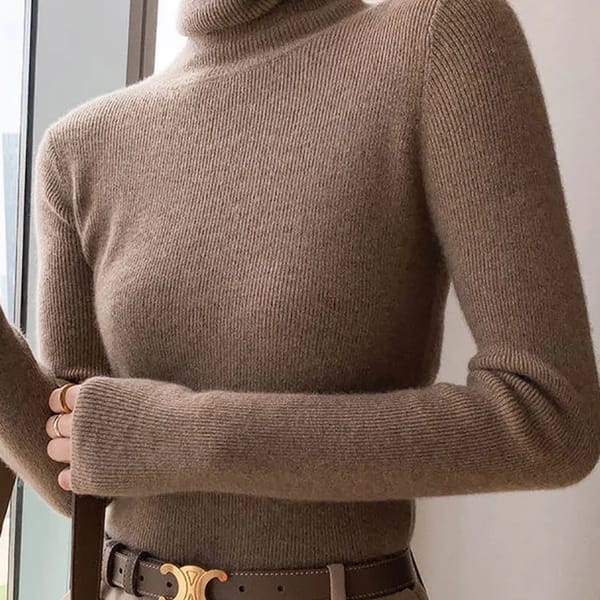 Slim Fit Turtleneck Sweater for Women, Soft and Cozy