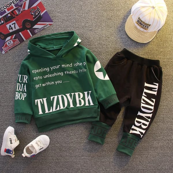 Trendy Hoodie and Pants Set for Toddlers in Spring