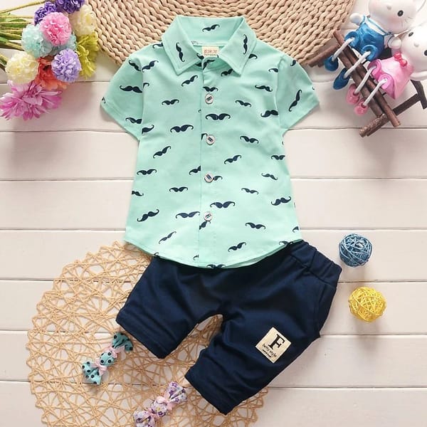 Summer Printed Shirt and Shorts Set for Kids